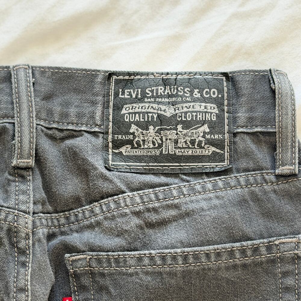 Levi's 514 Jeans Mens 28 x 30 Washed Black Droit Slim Straight Denim Dark Wash - Picture 3 of 11